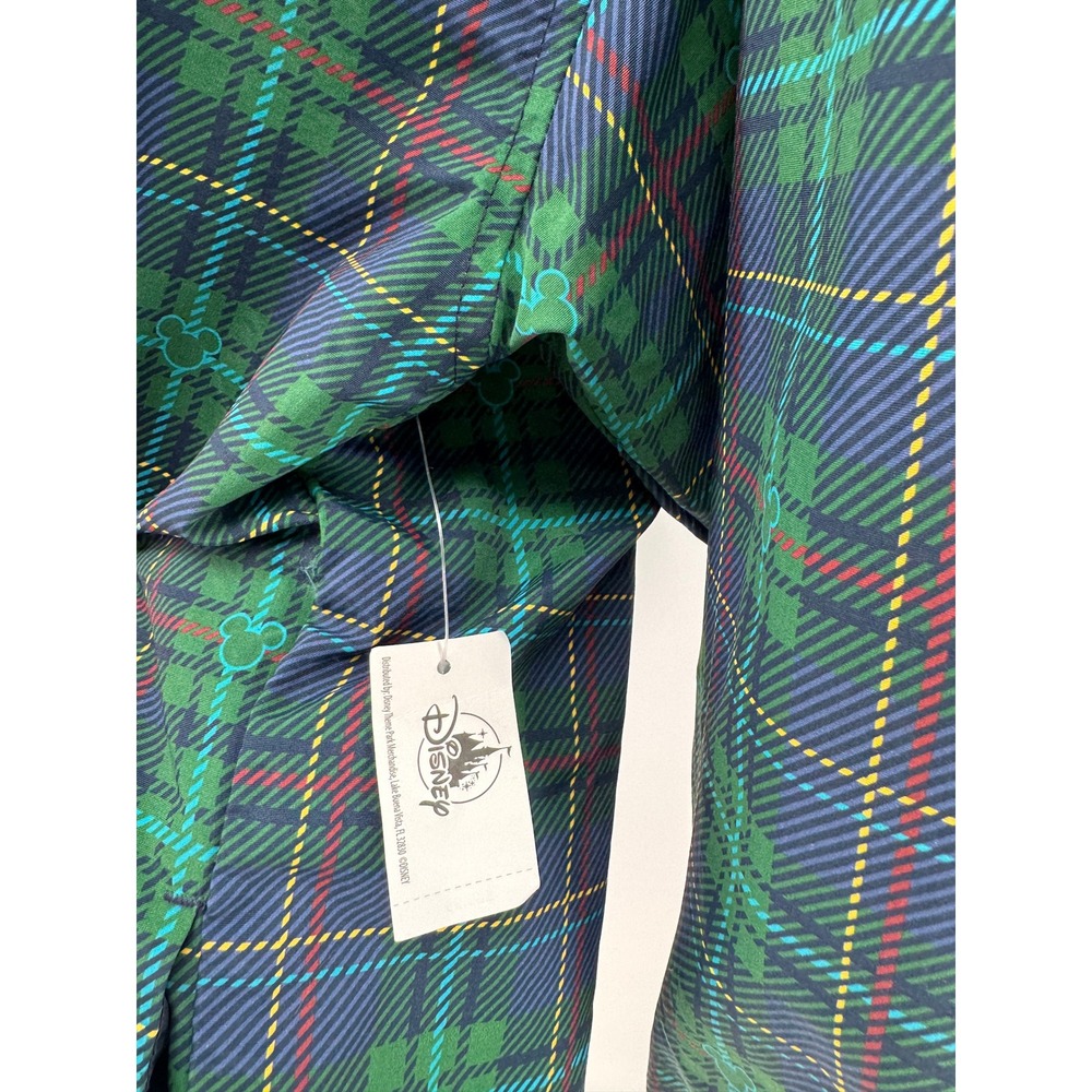 NEW Disney Jacket Adult XXL Green Plaid Golf Mickey Mouse Pluto Embroidered - Picture 8 of 15